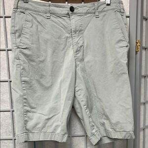 Hollister Men's Casual Gray Shorts, Flat Front 12”, 33w.